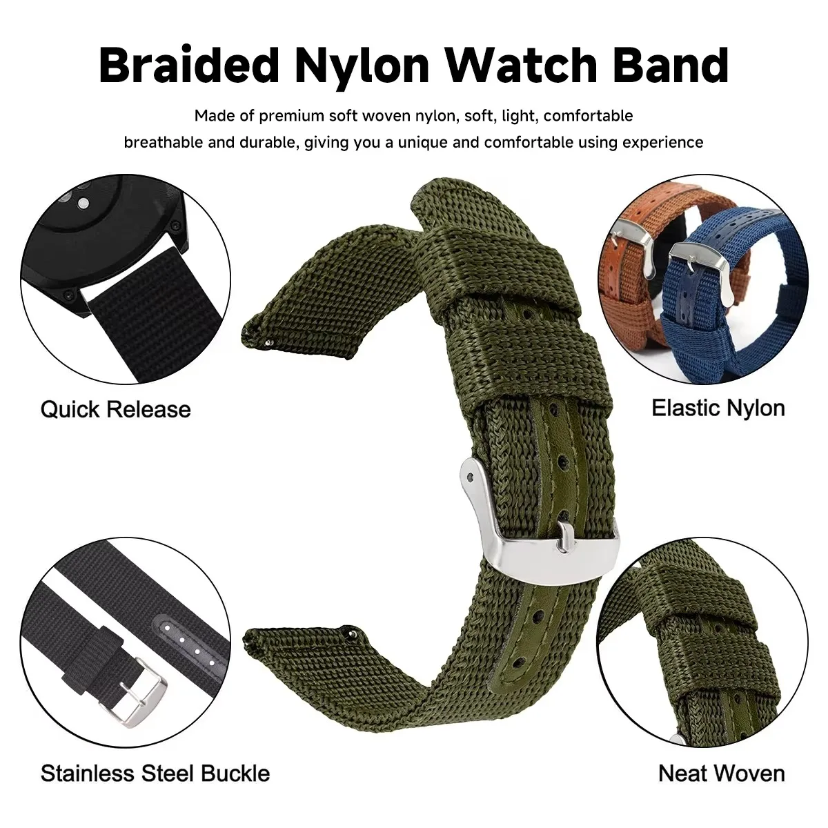 High Quality Nylon Canvas Watc - Canvas Strap Watch incelemesi ve fiyatı