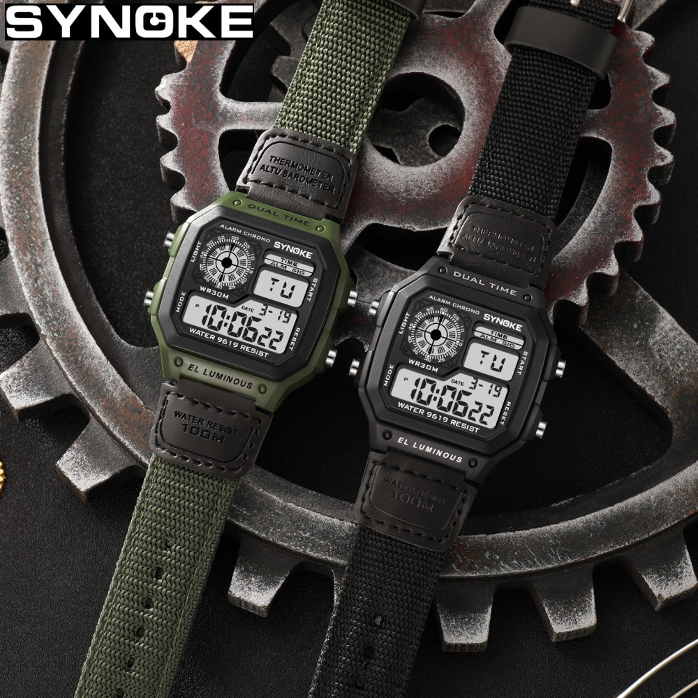 Synoke Outdoor Military Digita - Canvas Strap Watch incelemesi ve fiyatı
