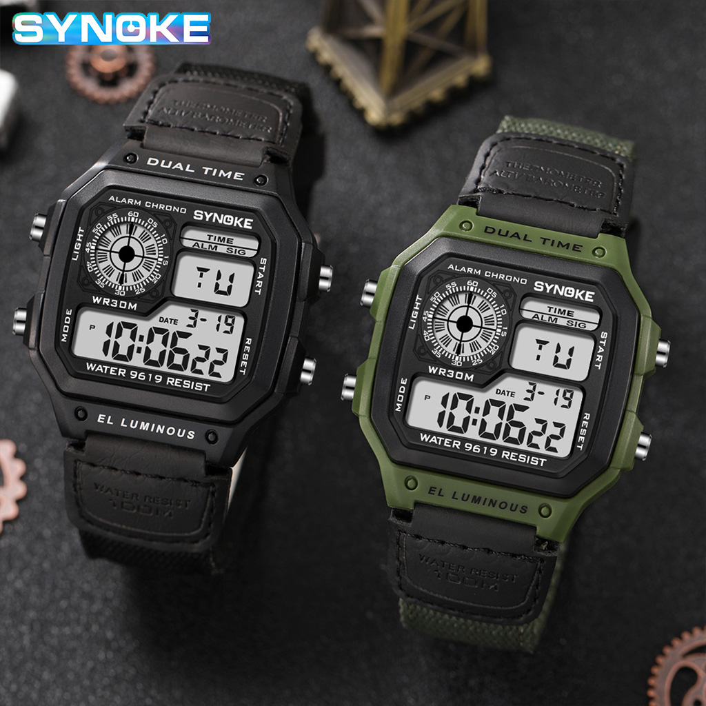 Synoke Outdoor Military Digita - Canvas Strap Watch incelemesi ve fiyatı