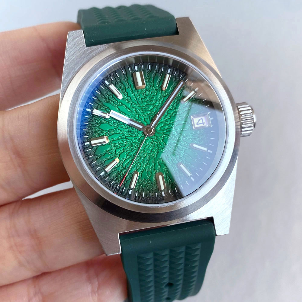 New 38mm Mechanical Watch Men  - Rubber Strap Diver incelemesi ve fiyatı