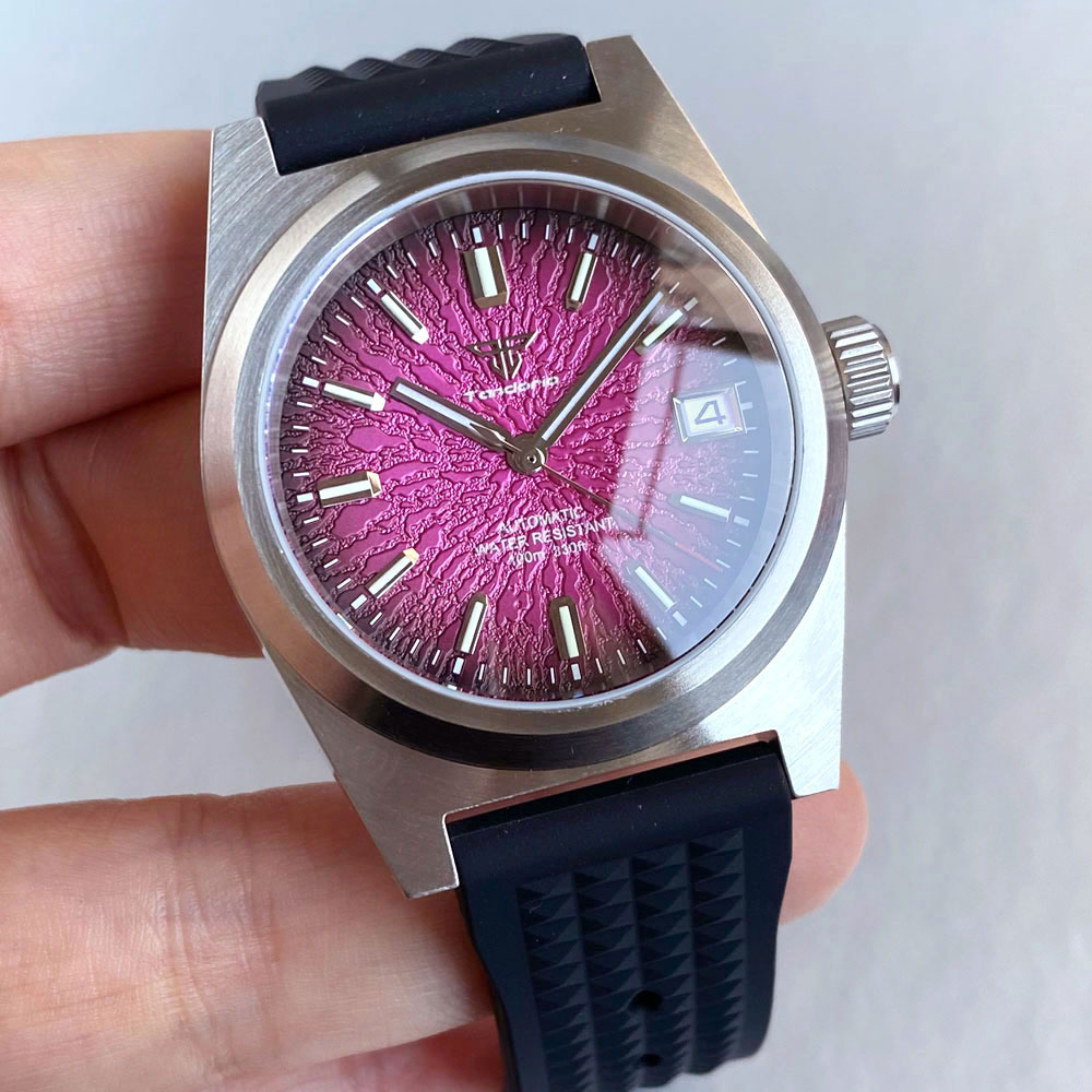 New 38mm Mechanical Watch Men  - Rubber Strap Diver incelemesi ve fiyatı