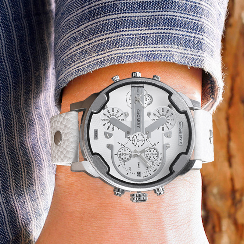 Cagarny Watch 6820 Dual Displa - Leather Watch Band Men incelemesi ve fiyatı
