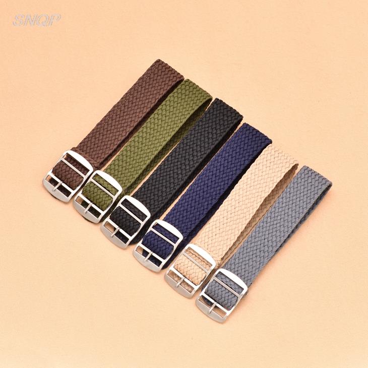 20mm 22mm Black Navy solid col - Perlon Strap Woven incelemesi ve fiyatı