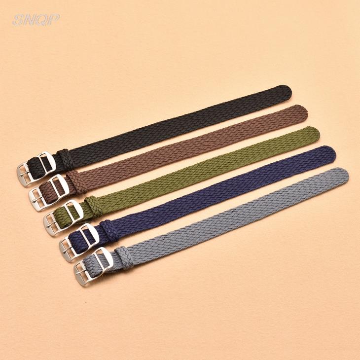 20mm 22mm Black Navy solid col - Perlon Strap Woven incelemesi ve fiyatı