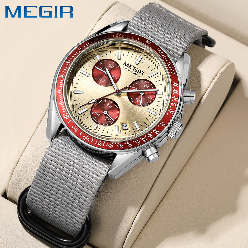 MEGIR New Luxury Men's Watches - Canvas Strap Watch incelemesi ve fiyatı