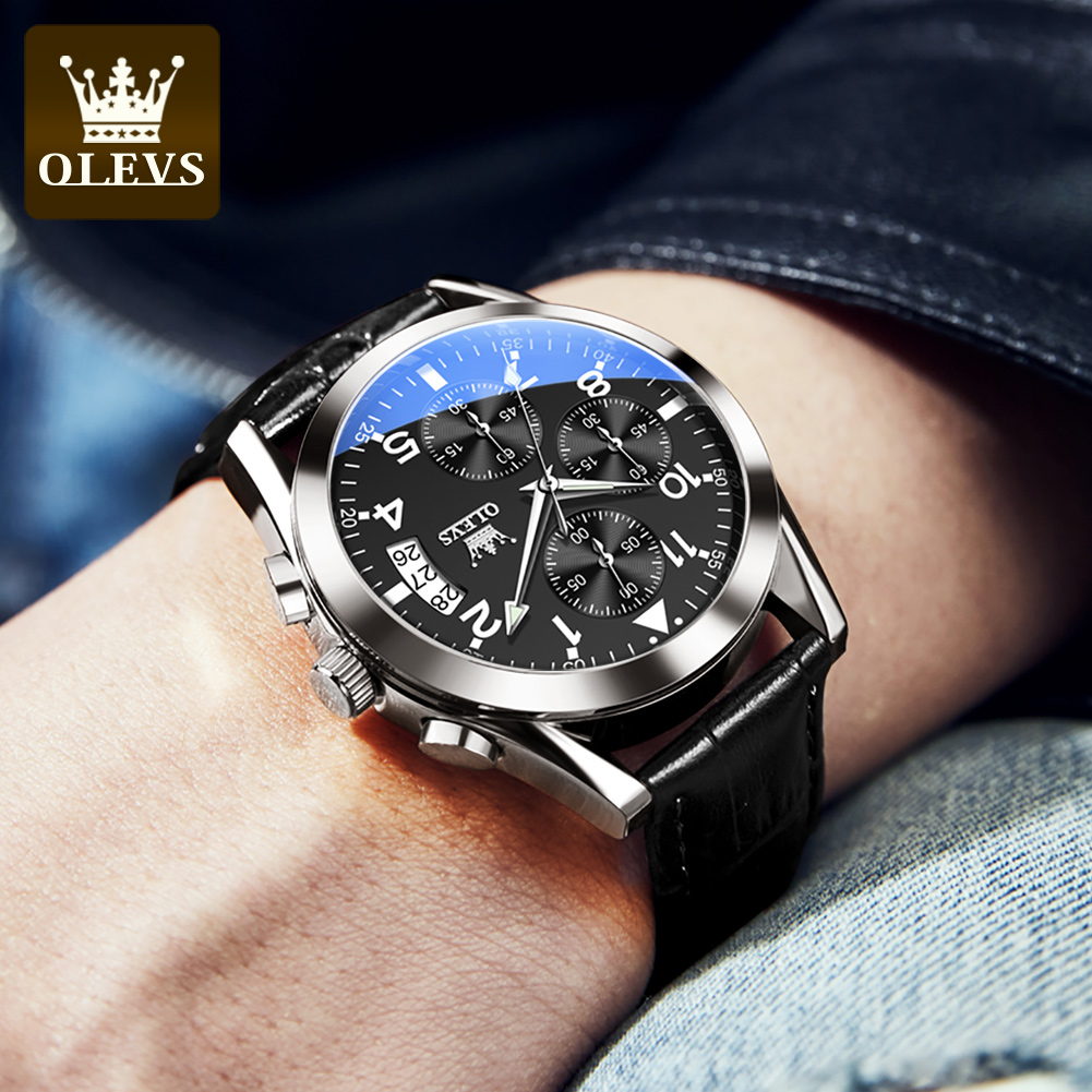 OLEVS Quartz Watch for Men Ori - Leather Watch Band Men incelemesi ve fiyatı