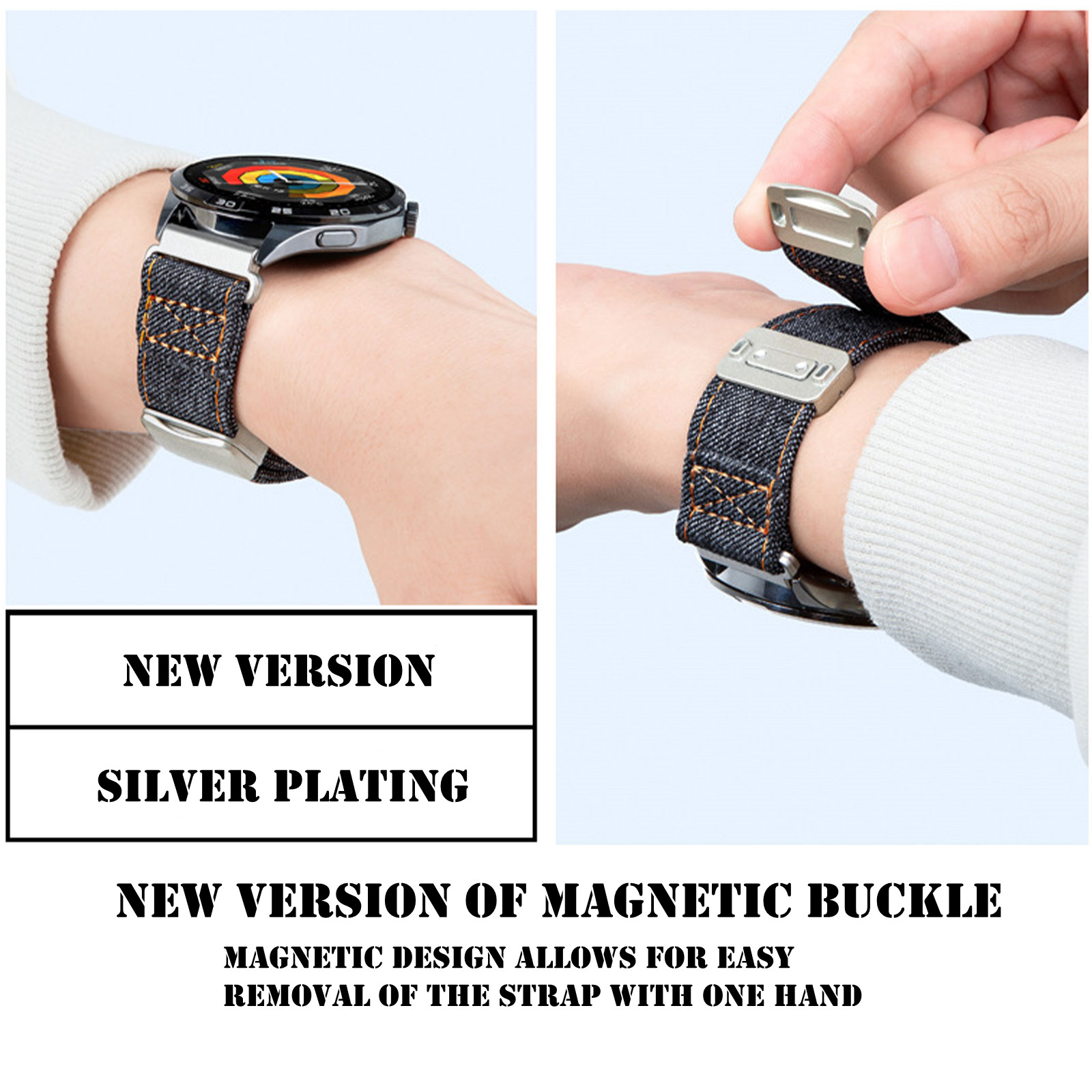 Magnetic Bands for Amazfit Fal - Canvas Strap Watch incelemesi ve fiyatı