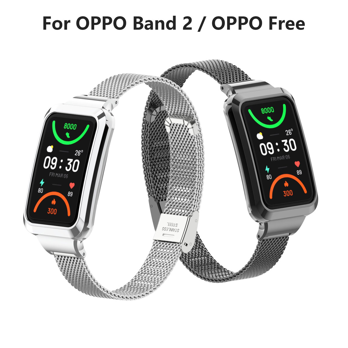 Suitable for Oppo Band 2 Stain - Mesh Strap Metal incelemesi ve fiyatı