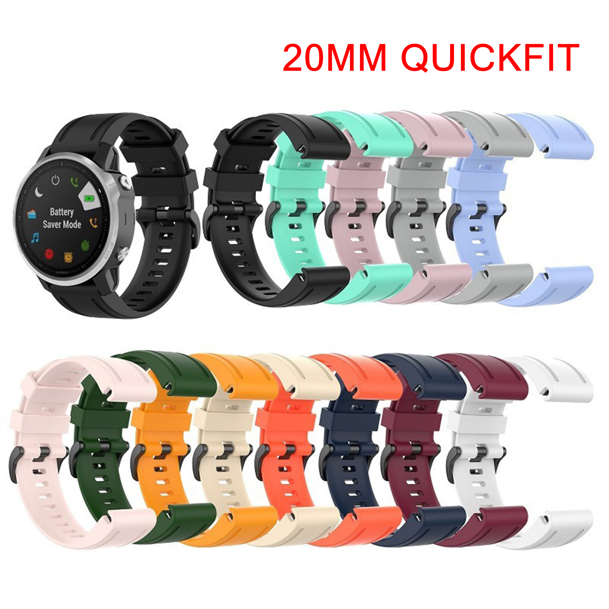 QuickFit 26mm 20mm 22mm Watchb - Silicone Watch Band 22Mm incelemesi ve fiyatı