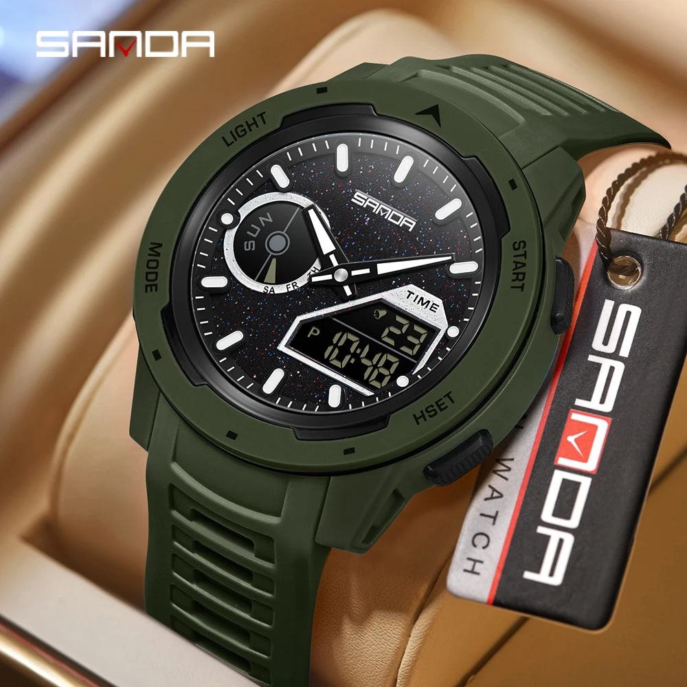 SANDA new men's fluorescent wa - Rubber Strap Diver incelemesi ve fiyatı