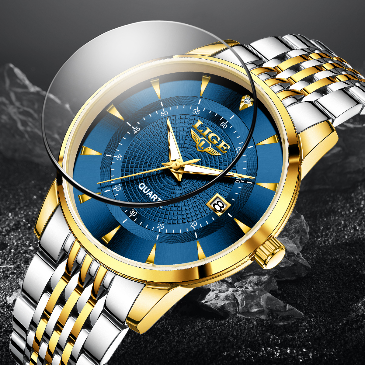 LIGE New 2025 Luxury Man Watch - Stainless Bracelet Diver incelemesi ve fiyatı