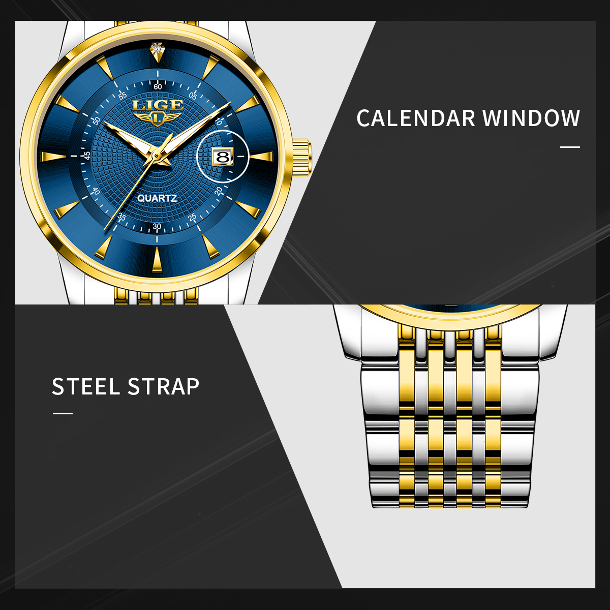 LIGE New 2025 Luxury Man Watch - Stainless Bracelet Diver incelemesi ve fiyatı