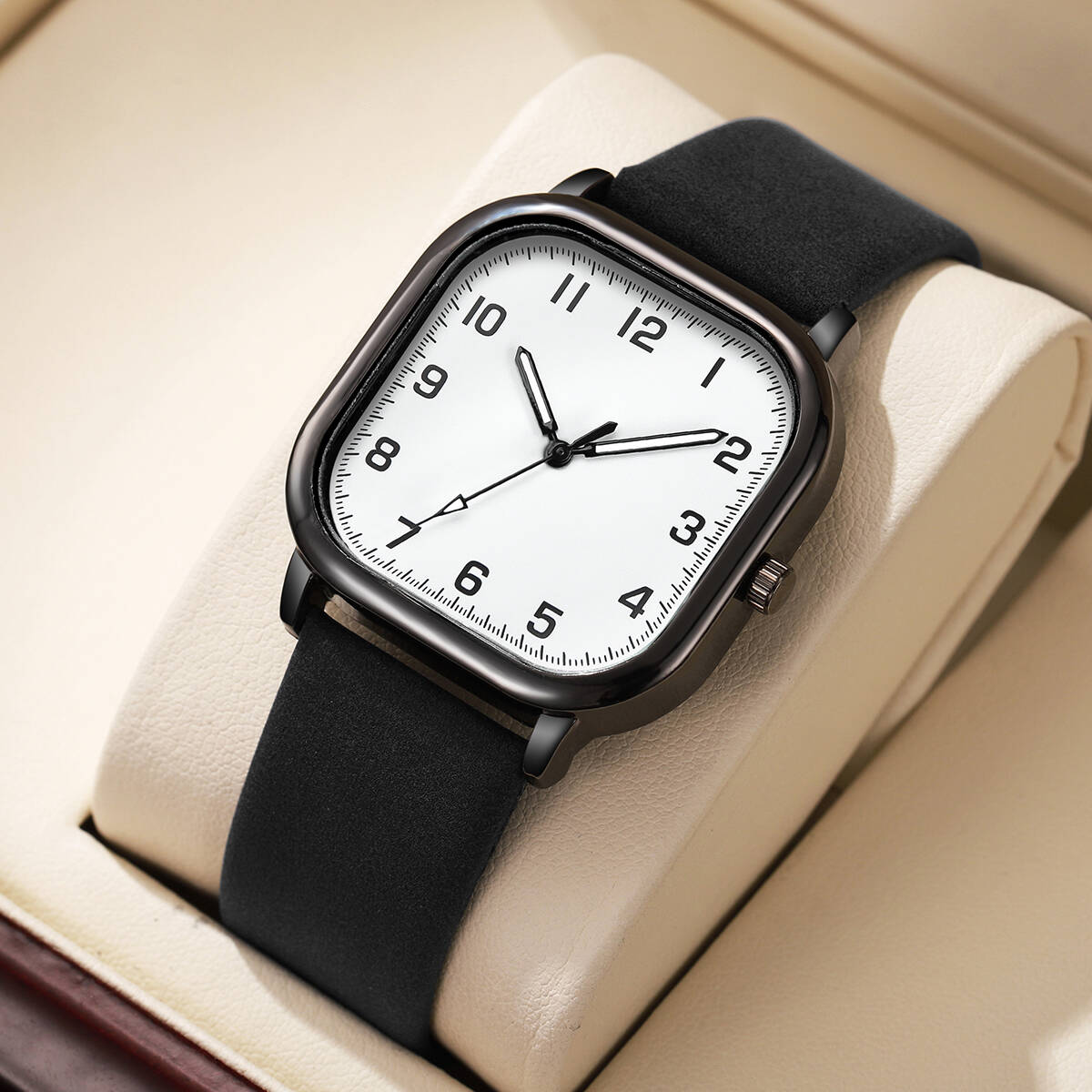 Fashion Square Men Watches Sim - Leather Watch Band Men incelemesi ve fiyatı