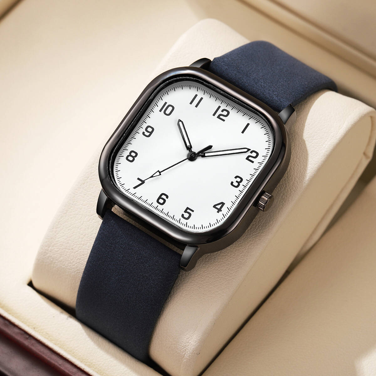 Fashion Square Men Watches Sim - Leather Watch Band Men incelemesi ve fiyatı