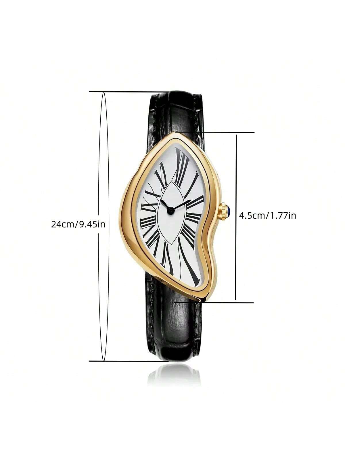 Creative Melt Luxury Watch for - Leather Watch Band Men incelemesi ve fiyatı