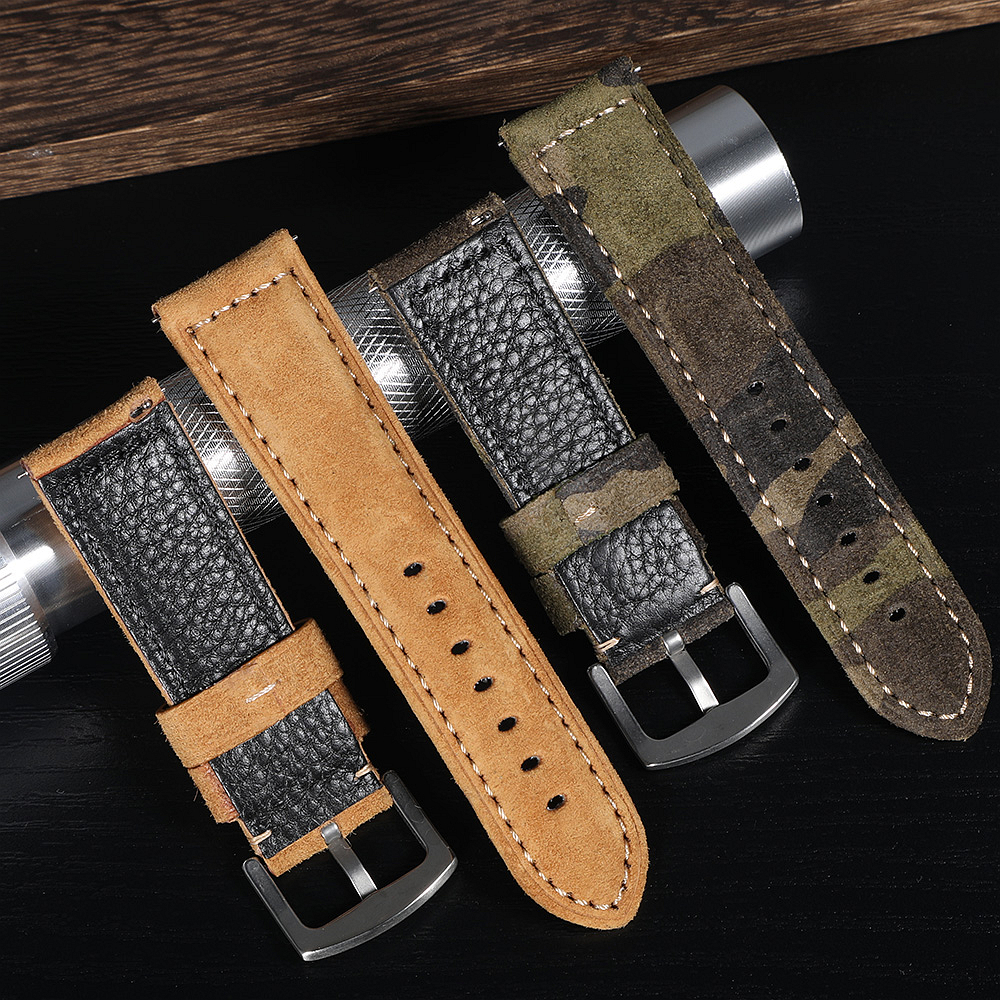 Genuine Suede Watch Strap 22mm - Suede Strap Watch incelemesi ve fiyatı