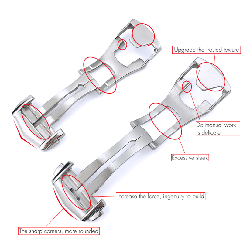 16mm 18mm 20mm Pointed Deploym - Butterfly Clasp Deployant incelemesi ve fiyatı