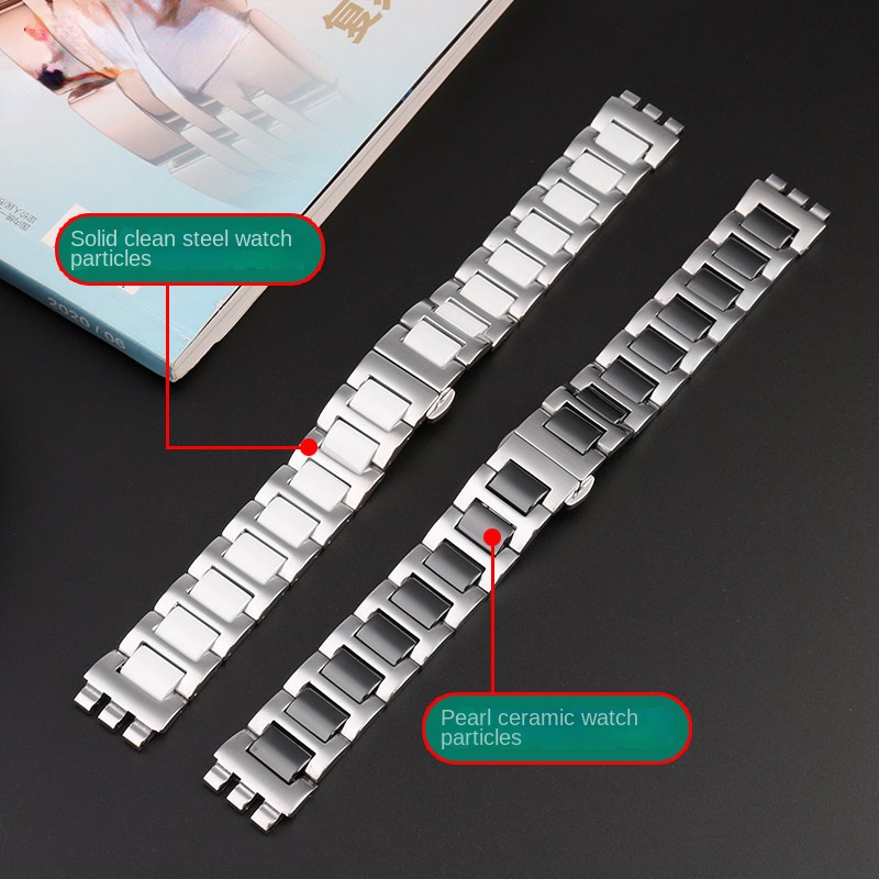For Swatch Ceramic+ Stainless  - Butterfly Clasp Deployant incelemesi ve fiyatı