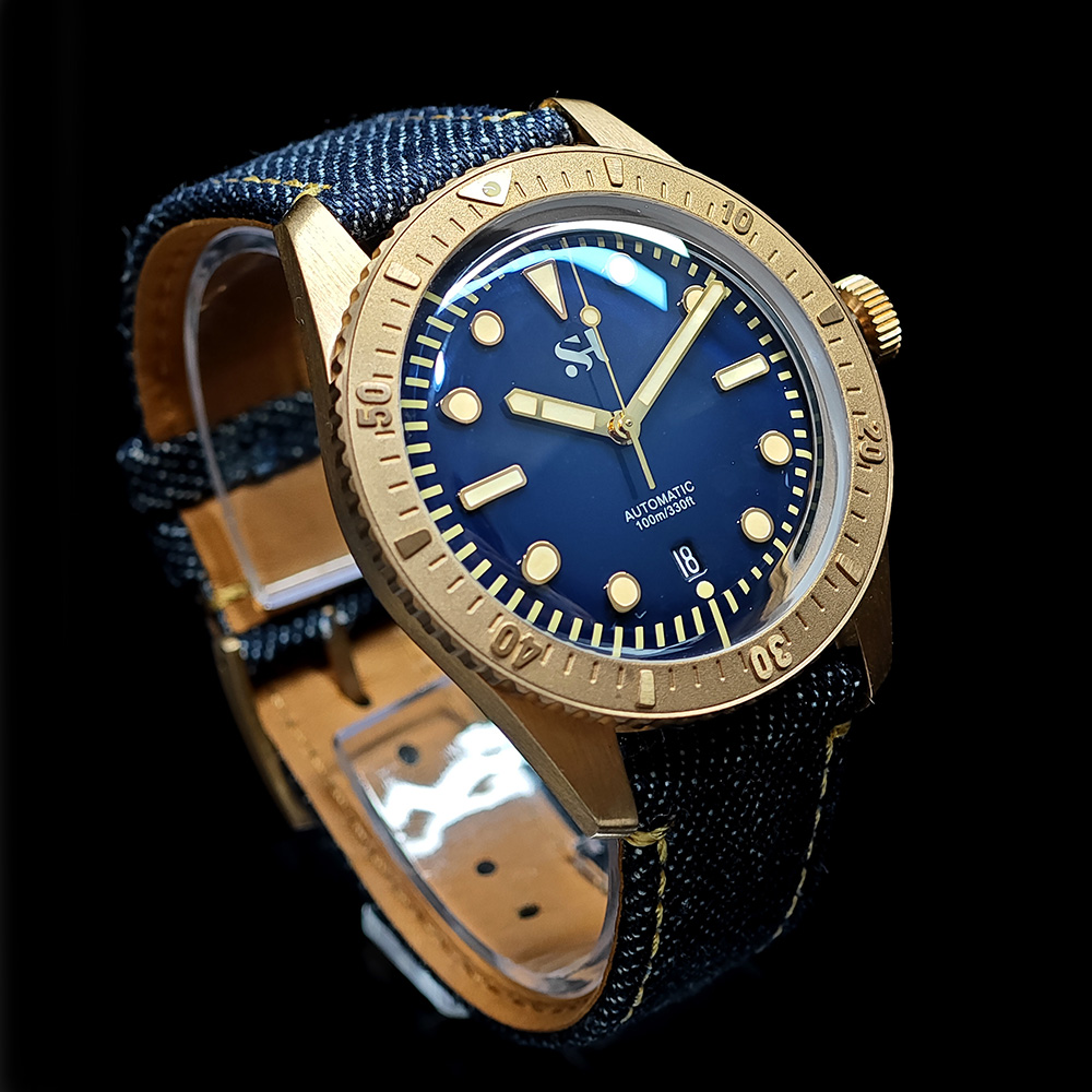 42mm Bronze Mens Watch Mechani - Canvas Strap Watch incelemesi ve fiyatı