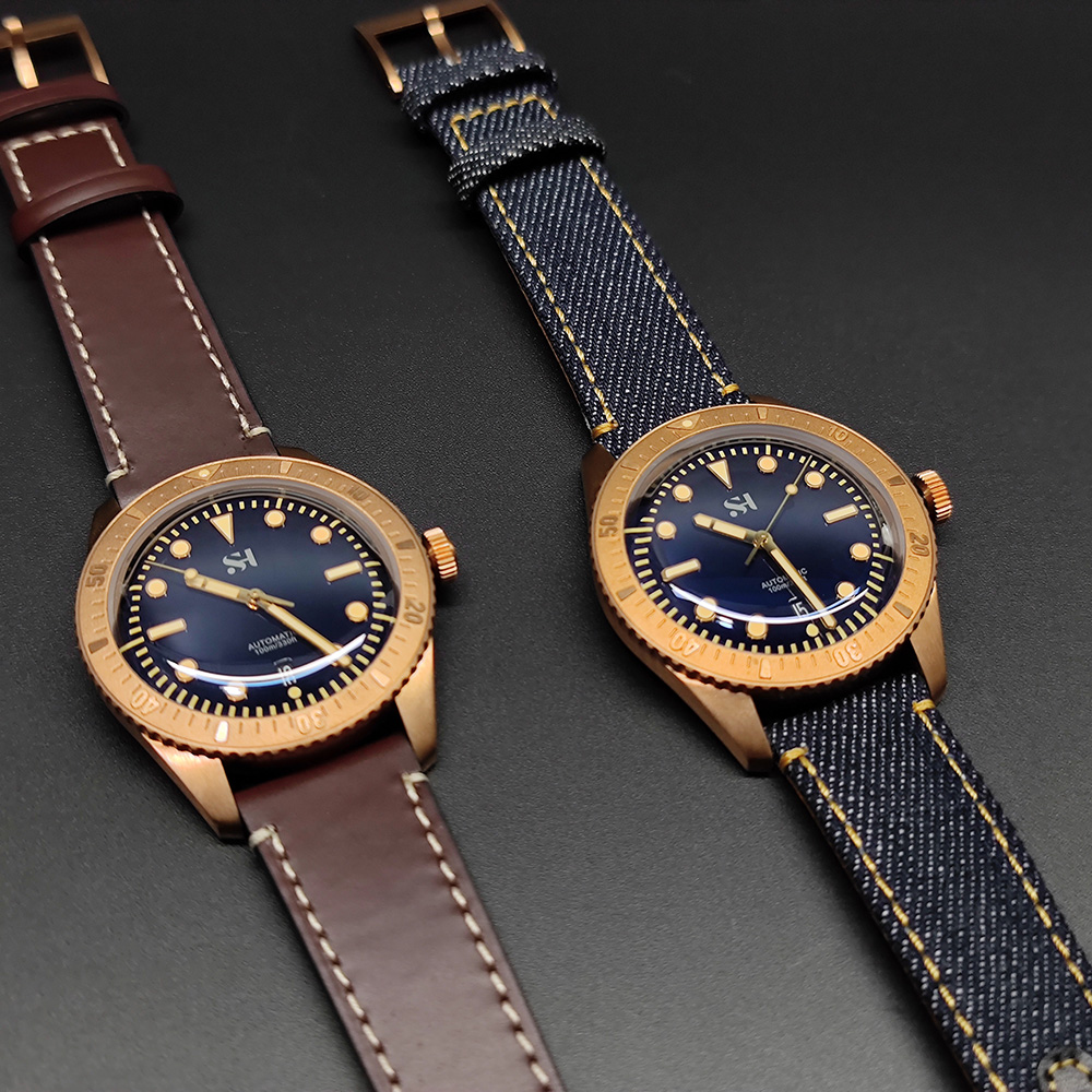 42mm Bronze Mens Watch Mechani - Canvas Strap Watch incelemesi ve fiyatı