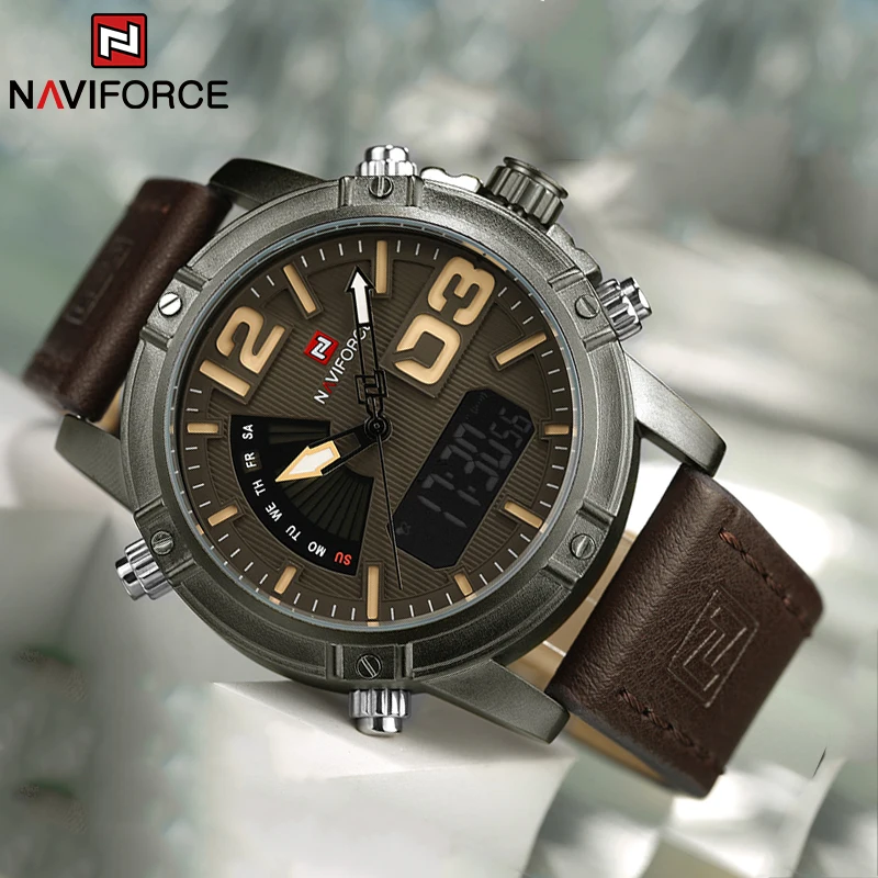 NAVIFORCE Top Brand Men Watch  - Leather Watch Band Men incelemesi ve fiyatı