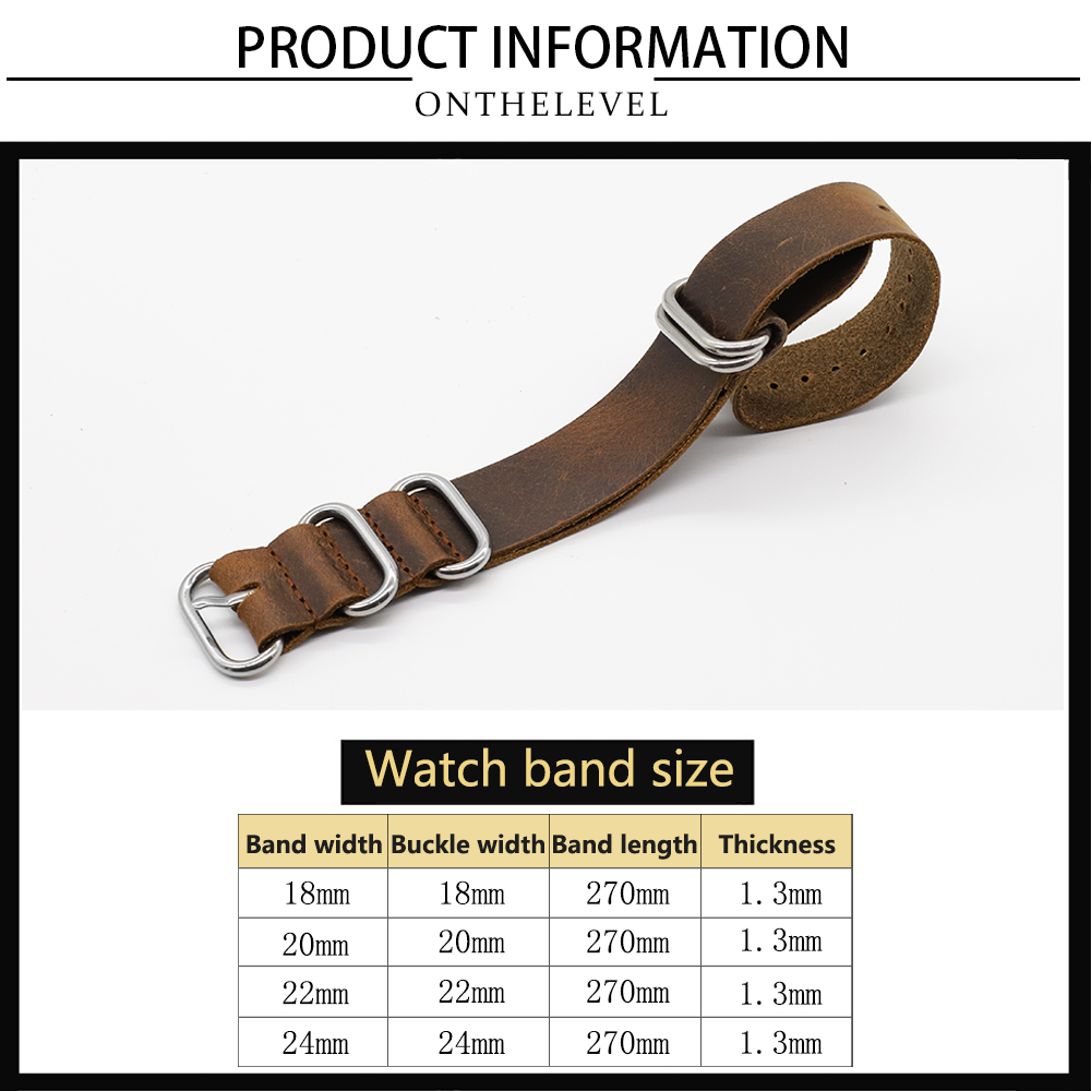 Genuine Leather Watch Band 18m - Nato Strap Nylon incelemesi ve fiyatı