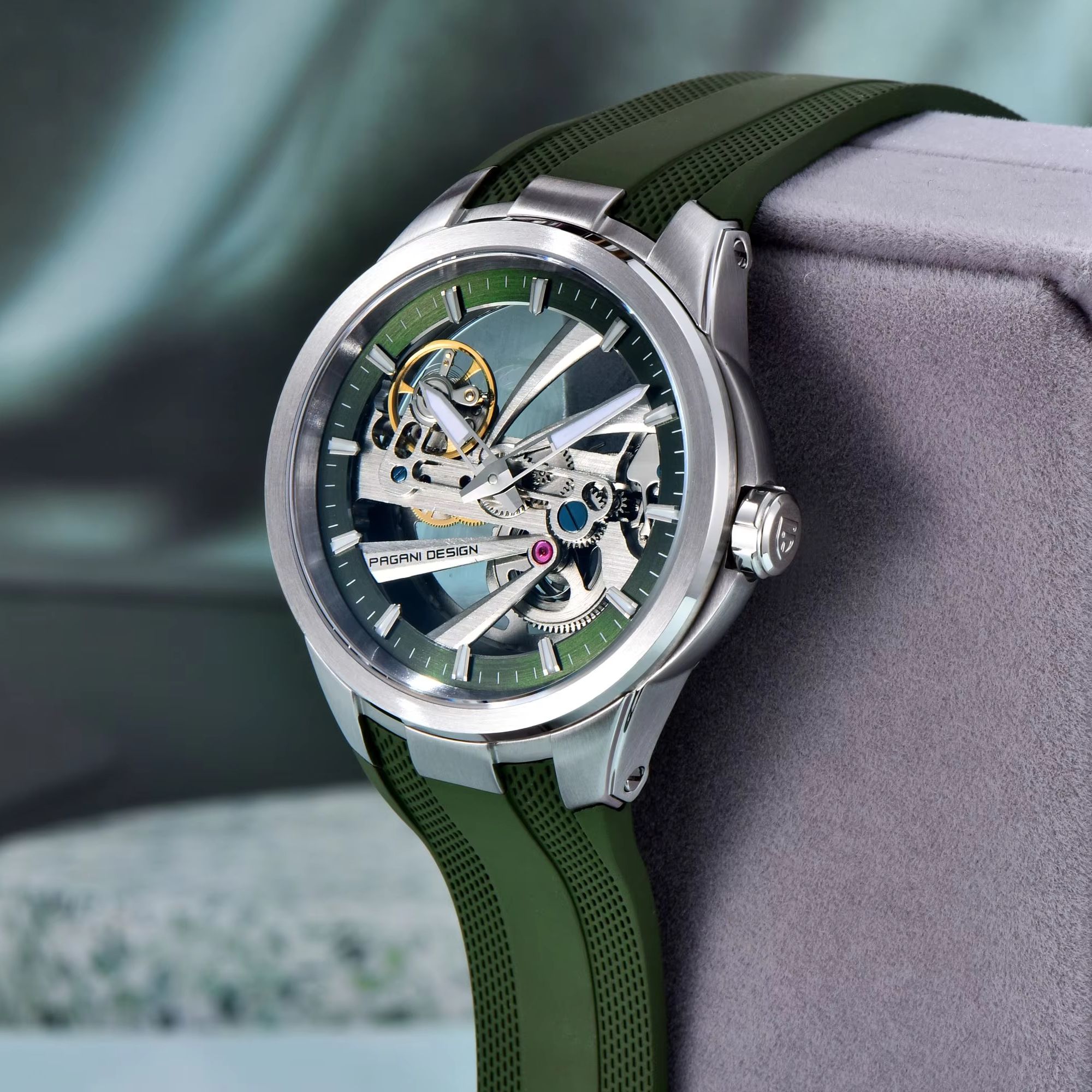 Green Skeleton PAGANI DESIGN P - Rubber Strap Diver incelemesi ve fiyatı