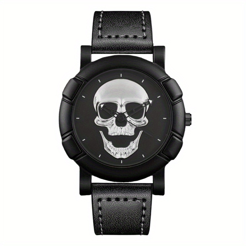 Skull Pattern Multi Display Po - Leather Watch Band Men incelemesi ve fiyatı