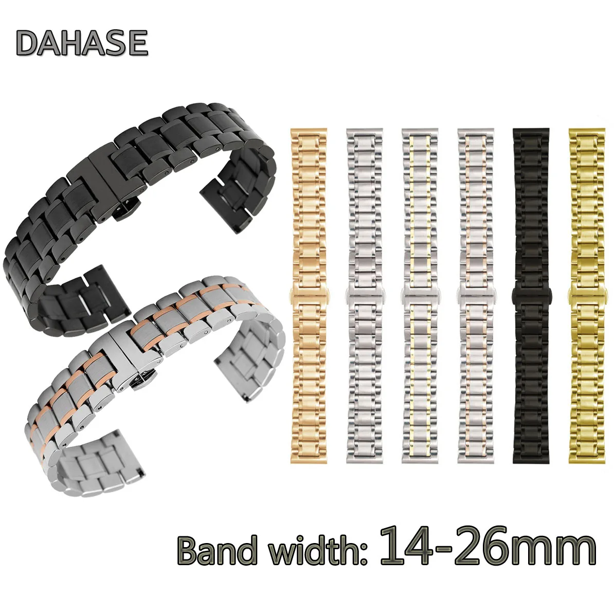 Flat Curved End Solid Metal Wa - Butterfly Clasp Deployant incelemesi ve fiyatı
