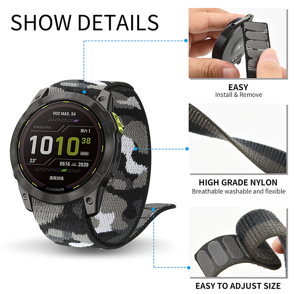 22mm 26mm Nylon QuickFit Strap - Sport Loop Velcro incelemesi ve fiyatı