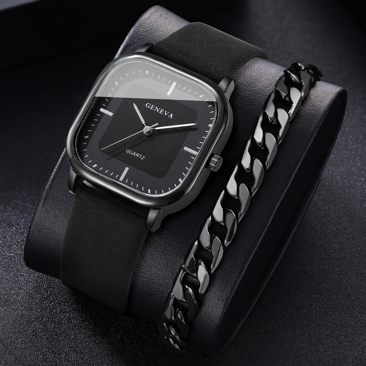 2PCS/Set Fashion Leather Strap - Leather Watch Band Men incelemesi ve fiyatı