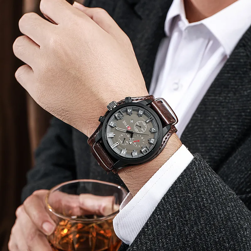 Fashion Arabic Dial Men Quartz - Leather Watch Band Men incelemesi ve fiyatı