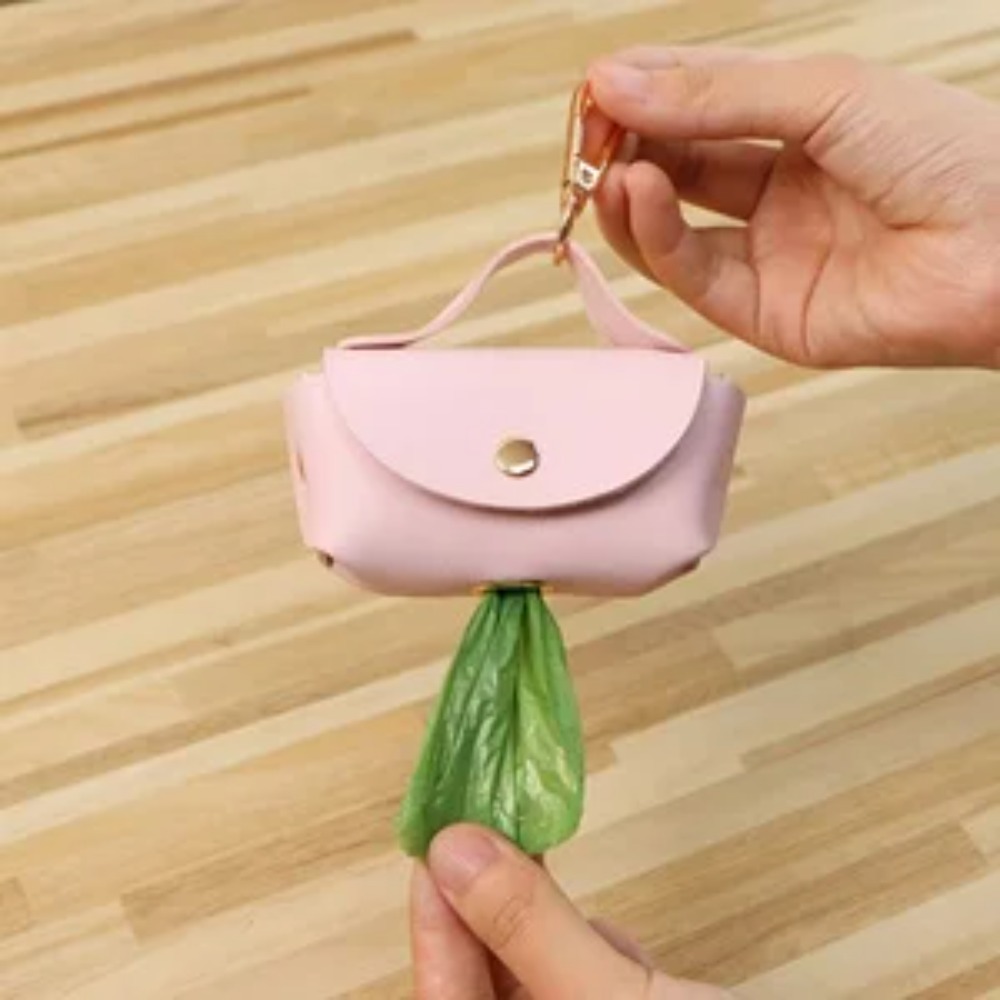 Elegant Leather Dog Poop Bag C - Leather Strap Quick Release incelemesi ve fiyatı