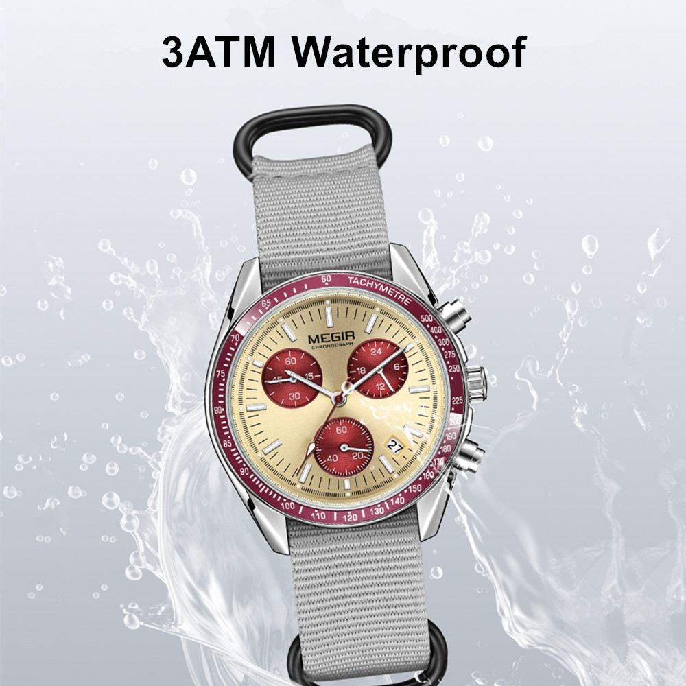 MEGIR Chronograph Canvas Strap - Canvas Strap Watch incelemesi ve fiyatı