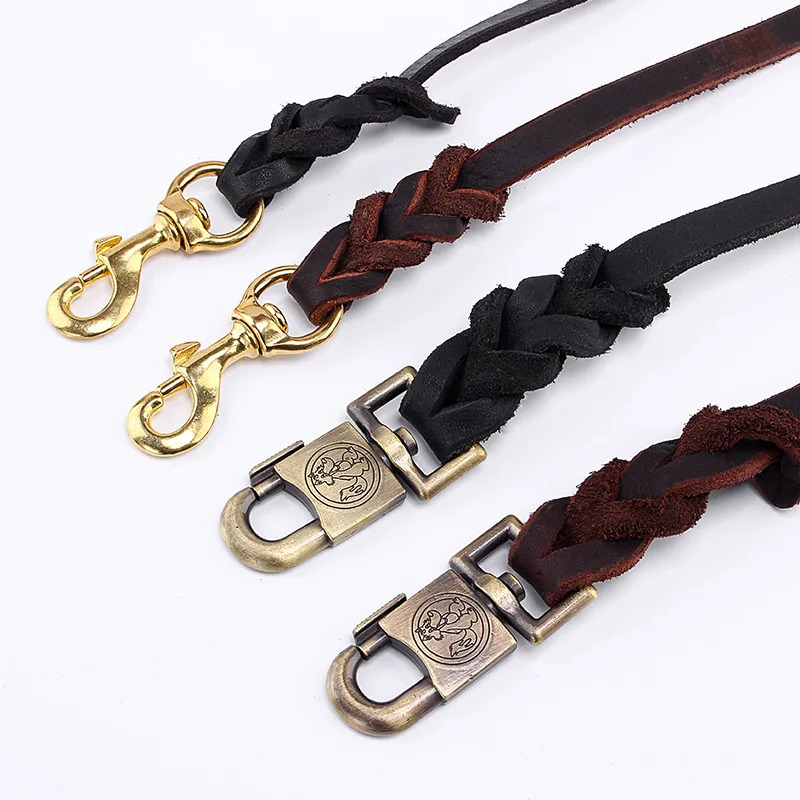 Genuine Leather Dog Leash - To - Leather Strap Quick Release incelemesi ve fiyatı