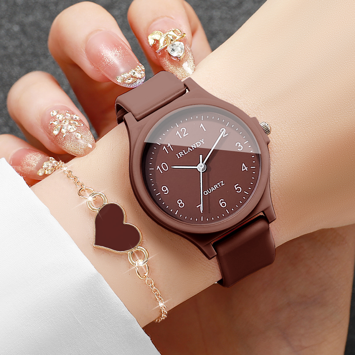 2PCS Fashion Arabic Dial Women - Silicone Band Women incelemesi ve fiyatı
