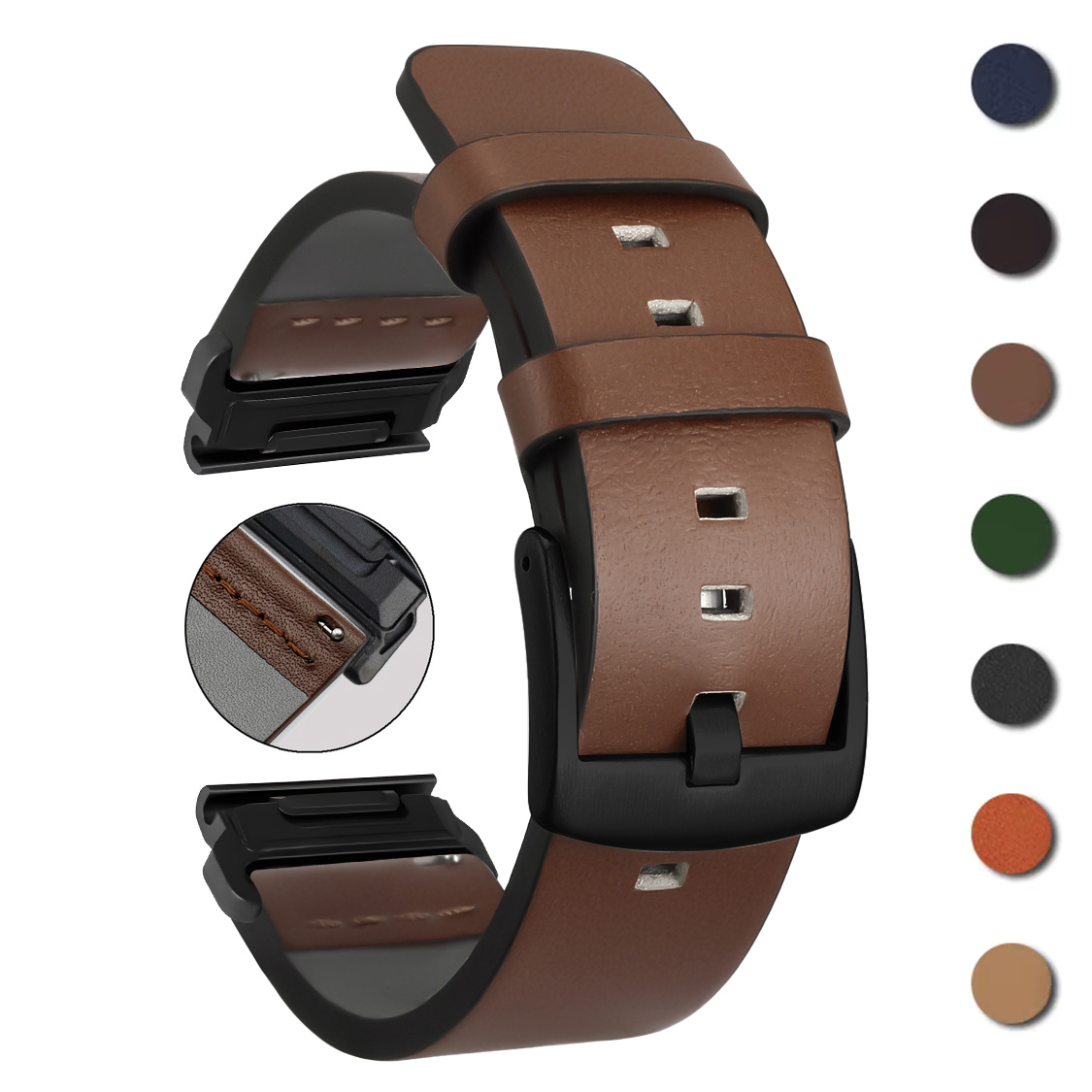 26mm 22mm Quick Fit Strap For  - Leather Strap Quick Release incelemesi ve fiyatı