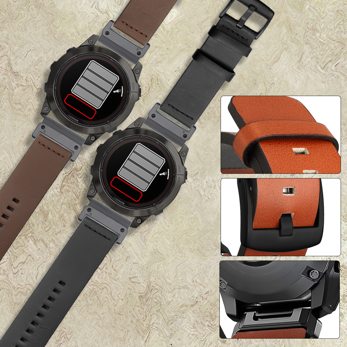 26mm 22mm Quick Fit Strap For  - Leather Strap Quick Release incelemesi ve fiyatı